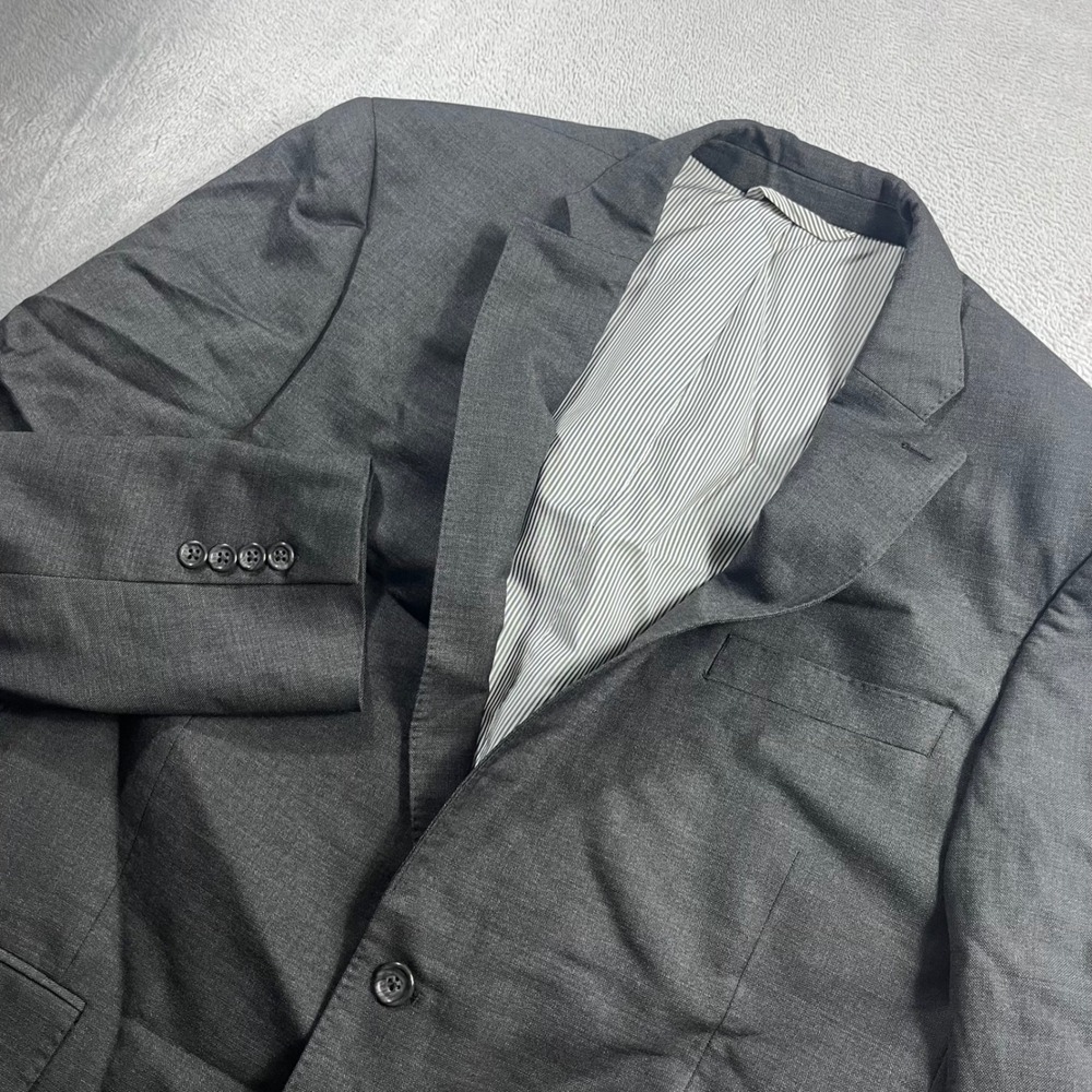Todd Snyder Mens Sutton Fit Charcoal Gray Wool Blend Blazer Sport Coat 46R